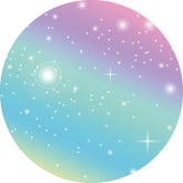 Toile de fond colorée Deram Glitter Round Happy Birthday